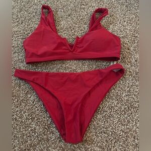 SHEIN Bold Red Bikini Set